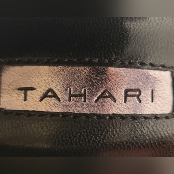 🆕️NWOT Tahari Black&Brown Snake Skin Platform Peep Toe Heel✨️Size 8 - Picture 3 of 8